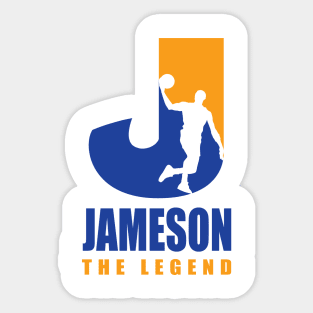 Jameson Custom Player Basketball Your Name The Legend Sticker